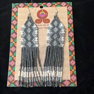 Handcrafted Beaded Fringe Earrings